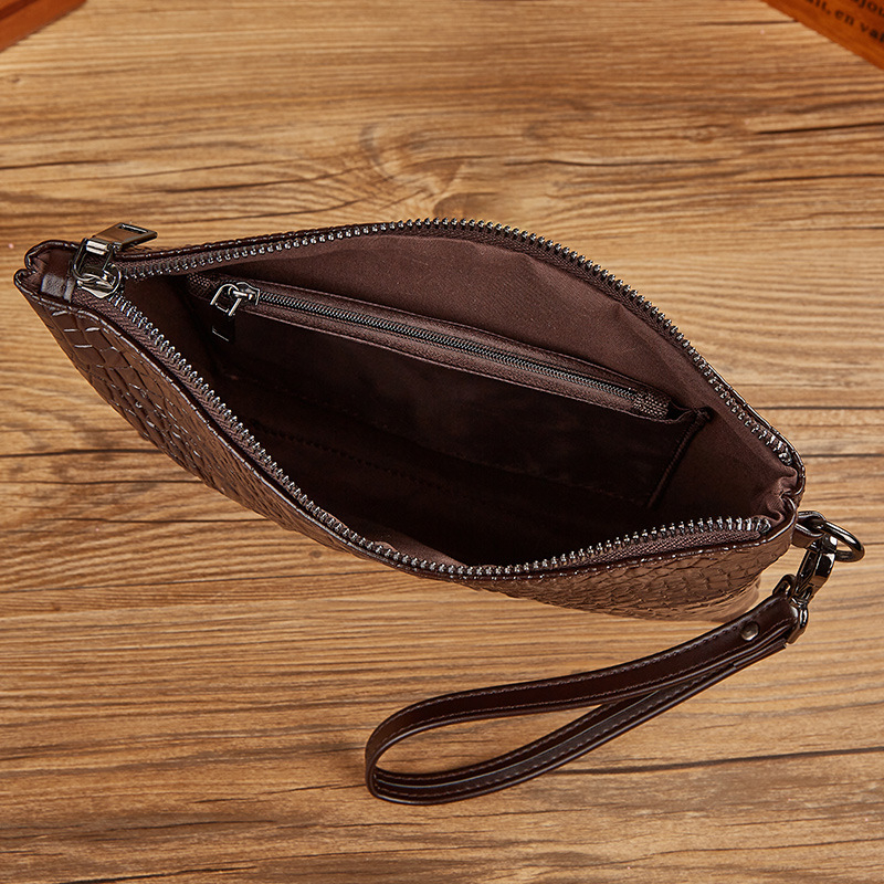 Мъжки клъч от PU кожа, крокодилски модел, водоустойчив, модел k-1003, стил бизнес пътуване