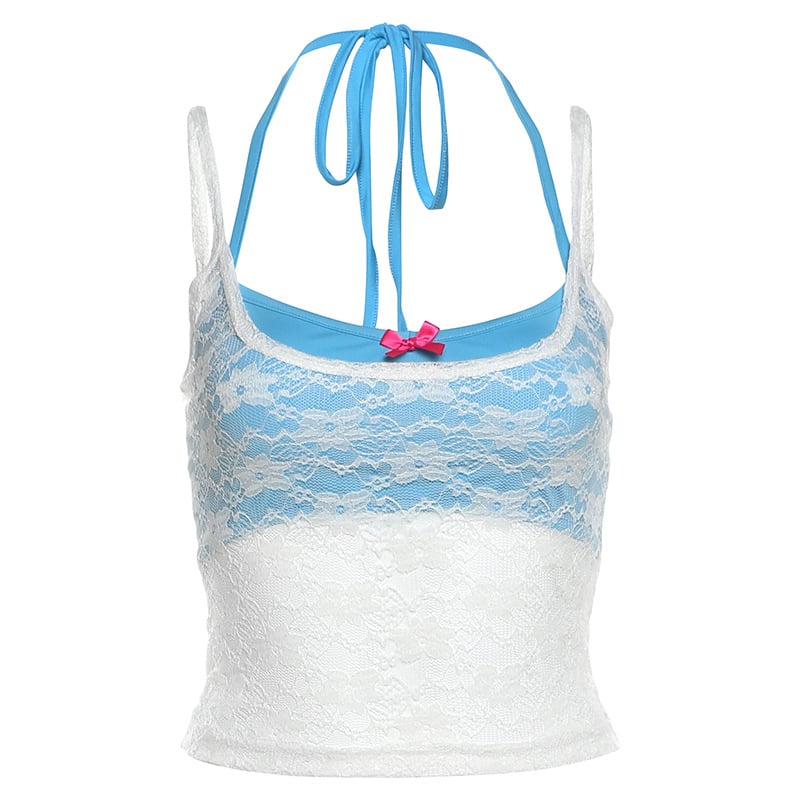 Двучастков дамски комплект: мрежеста халтер топ и wrap горнище, полиестер 90–95%, къс силует, уличен стил, лято 2024