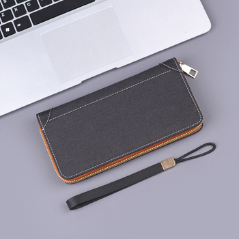 Geantă de mână din pânză pentru bărbați, clutch cu fermoar – stil urban, model geometric, căptușeală din pânză, ultra-ușoară