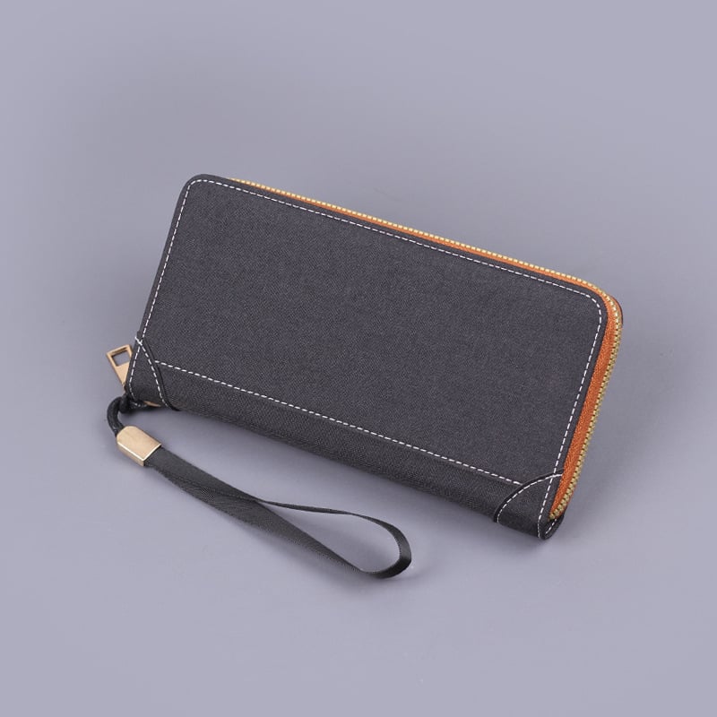 Geantă de mână din pânză pentru bărbați, clutch cu fermoar – stil urban, model geometric, căptușeală din pânză, ultra-ușoară