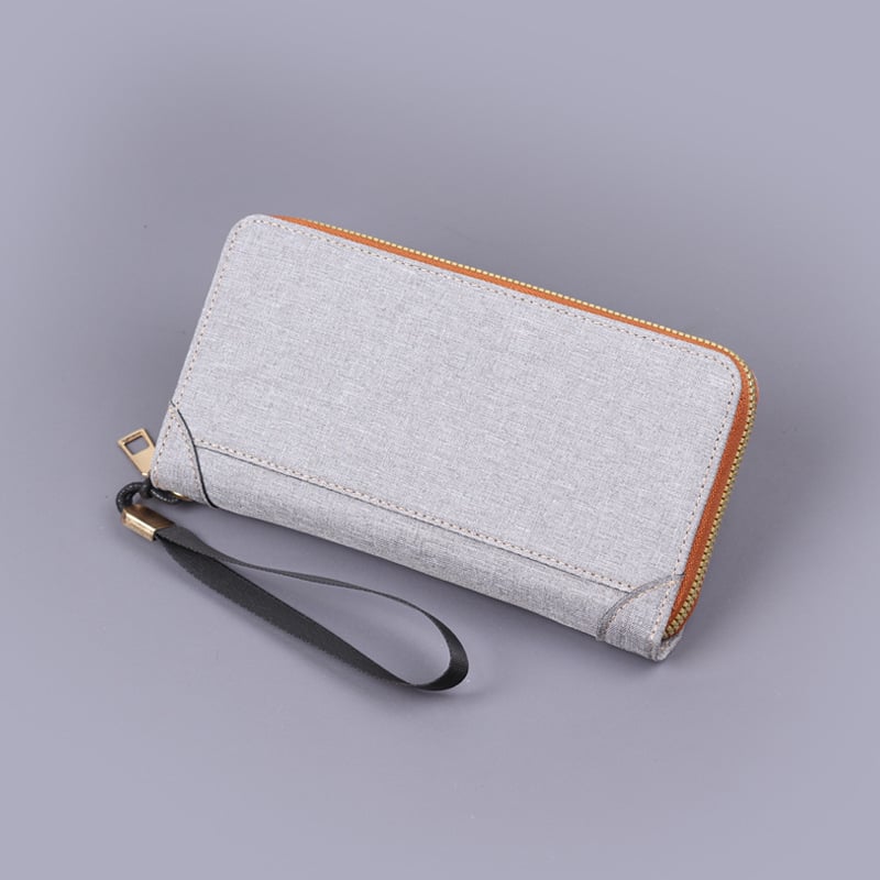 Geantă de mână din pânză pentru bărbați, clutch cu fermoar – stil urban, model geometric, căptușeală din pânză, ultra-ușoară