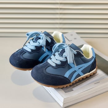 Dječje casual tenisice od mikrovlaknaste kože, unisex, Velcro zatvarač, protuklizni potplat, proljeće–jesen 2025