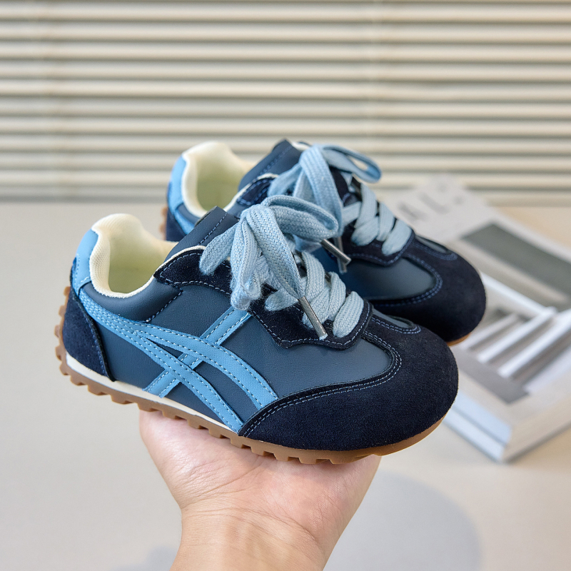 Dječje casual tenisice od mikrovlaknaste kože, unisex, Velcro zatvarač, protuklizni potplat, proljeće–jesen 2025