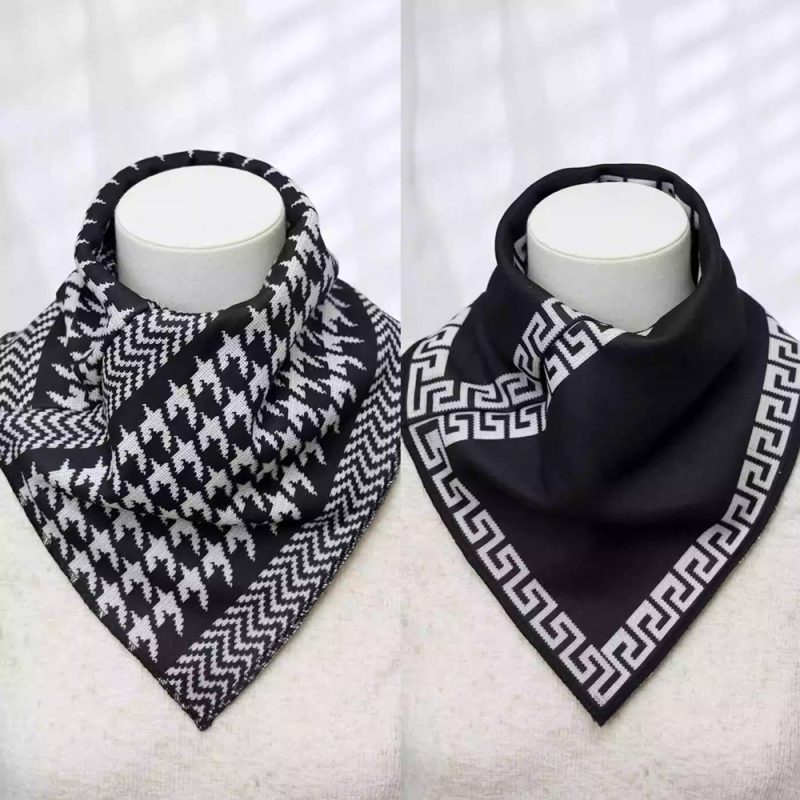 Trokutasti šal od poliestera, pleteni twill, topao za jesen, svestran i elegantan stil