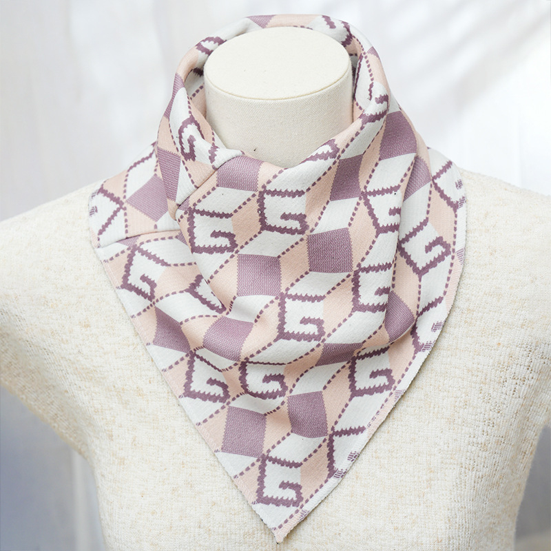 Trokutasti šal od poliestera, pleteni twill, topao za jesen, svestran i elegantan stil