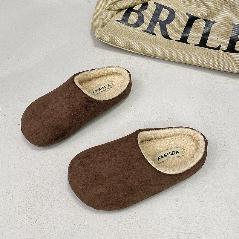 Dječje slip-on kućne papuče, fleece unutarnja podstava, PU gornji dio, TPR potplat, protuklizne, uzrast 4-16 godina