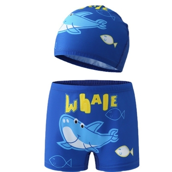 Детски плувни къси панталони за момчета с шапка – полиестер 85%, подплата полиестер 92%, тегло 200 г