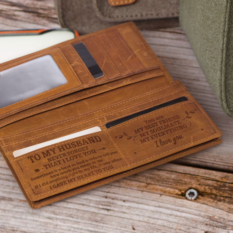 Portofel Niuyike din piele naturală, piele de vițel din primul strat, origine italiană, design extensibil, căptușeală din poliester, funcție anti-furt