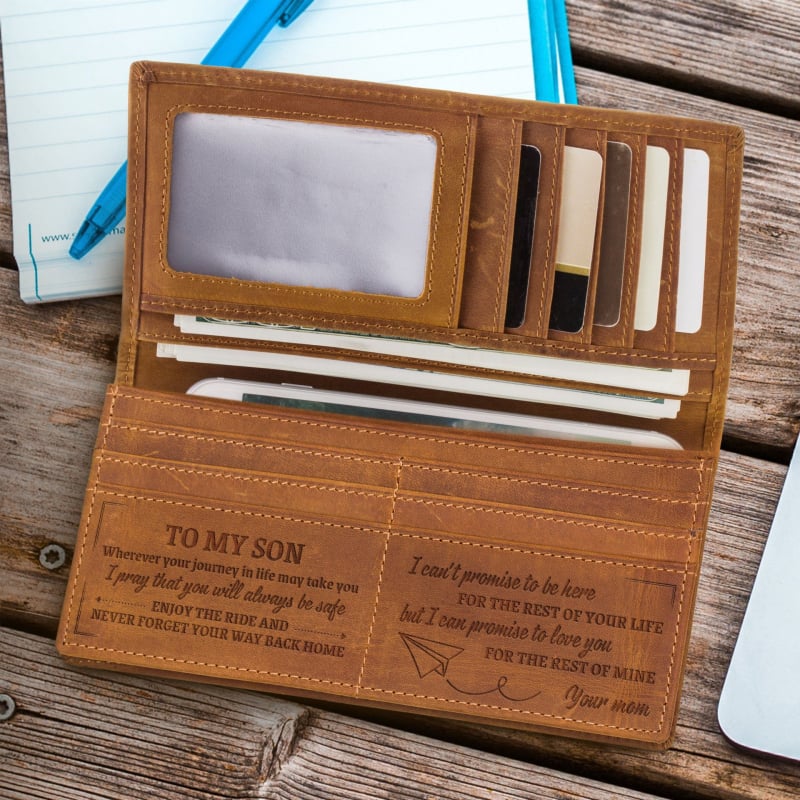 Portofel Niuyike din piele naturală, piele de vițel din primul strat, origine italiană, design extensibil, căptușeală din poliester, funcție anti-furt