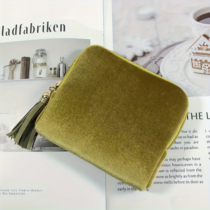 Torbica za nakit s resicama, flanel materijal, oblik torbice za ruku, prijenosna, lagani luksuz