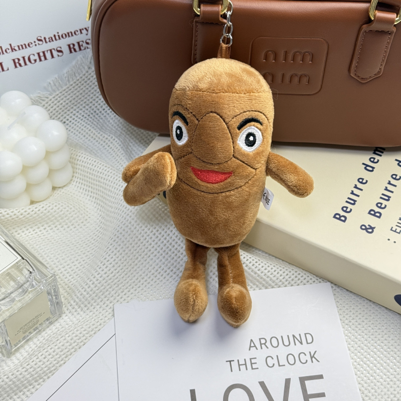 Плюшен ключодържател с животински мотиви: слон и жаба, супер мека къса плюш, пълнеж PP памук, за възраст 14+