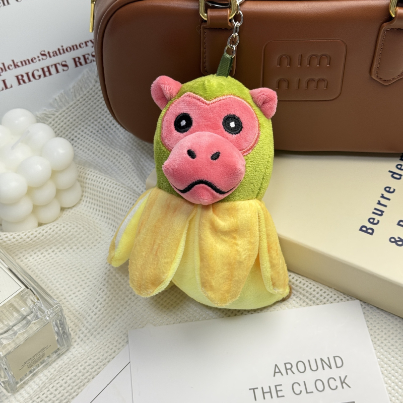 Плюшен ключодържател с животински мотиви: слон и жаба, супер мека къса плюш, пълнеж PP памук, за възраст 14+