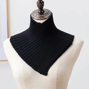 Плетен триъгълен шал за топлина, зимна употреба, есен 2023 издание