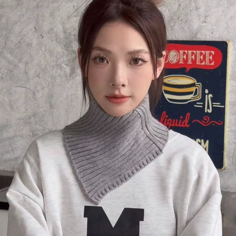 Плетен триъгълен шал за топлина, зимна употреба, есен 2023 издание