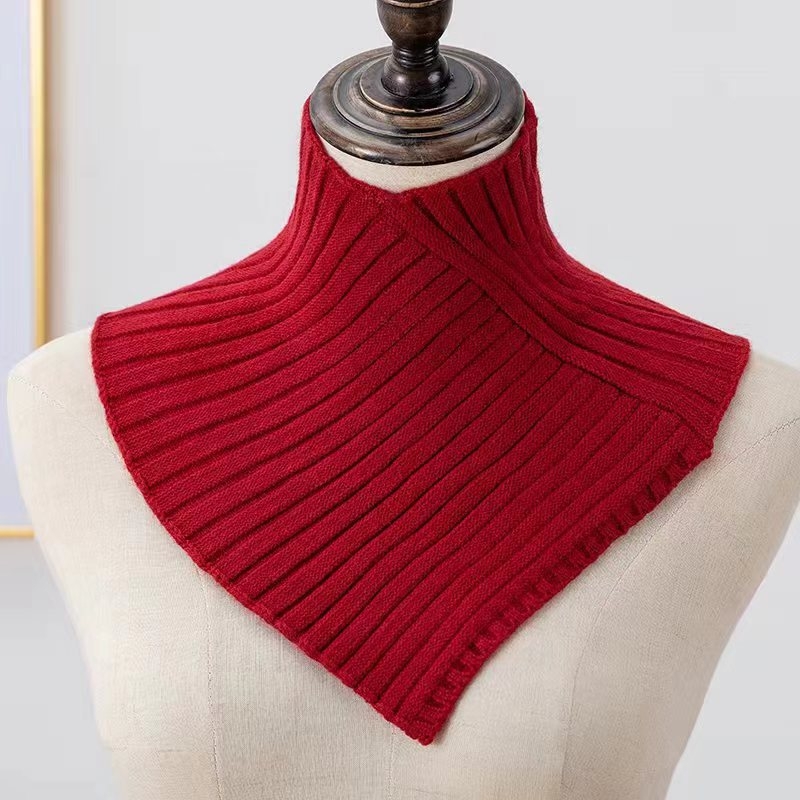 Плетен триъгълен шал за топлина, зимна употреба, есен 2023 издание