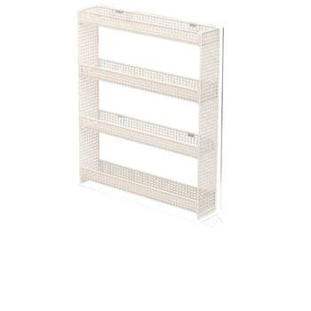 Raft de baie montat pe perete, din metal, 2 etaje, finisaj vopsire la cuptor, certificat CE UE