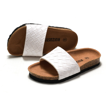 Dječje sandale od pluta za ljeto - Unisex, gornji dio PU, prugasti uzorak, gumena potplat, za dob 1-3 godine