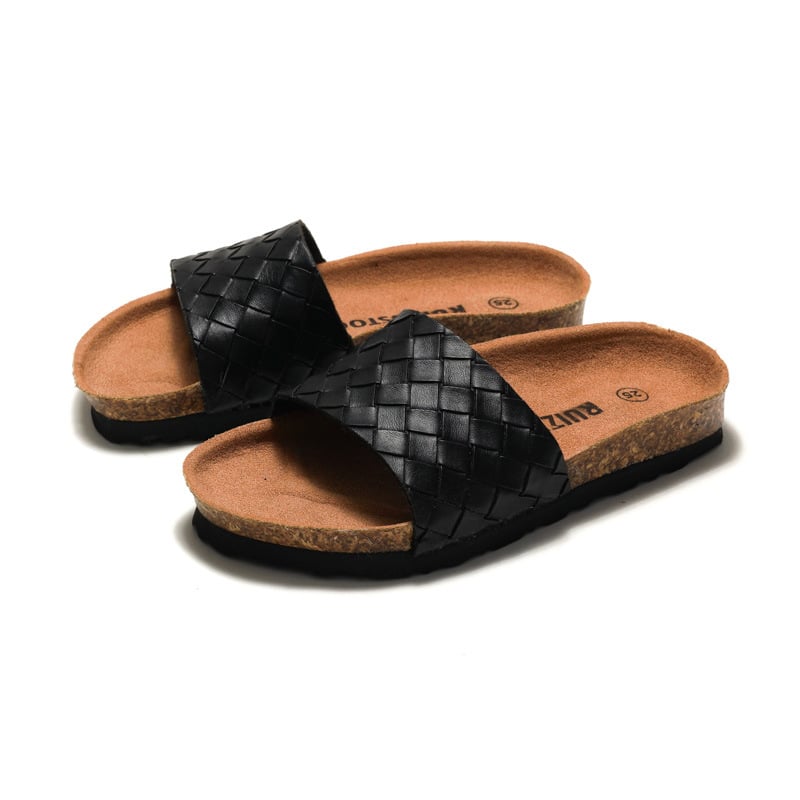 Dječje sandale od pluta za ljeto - Unisex, gornji dio PU, prugasti uzorak, gumena potplat, za dob 1-3 godine