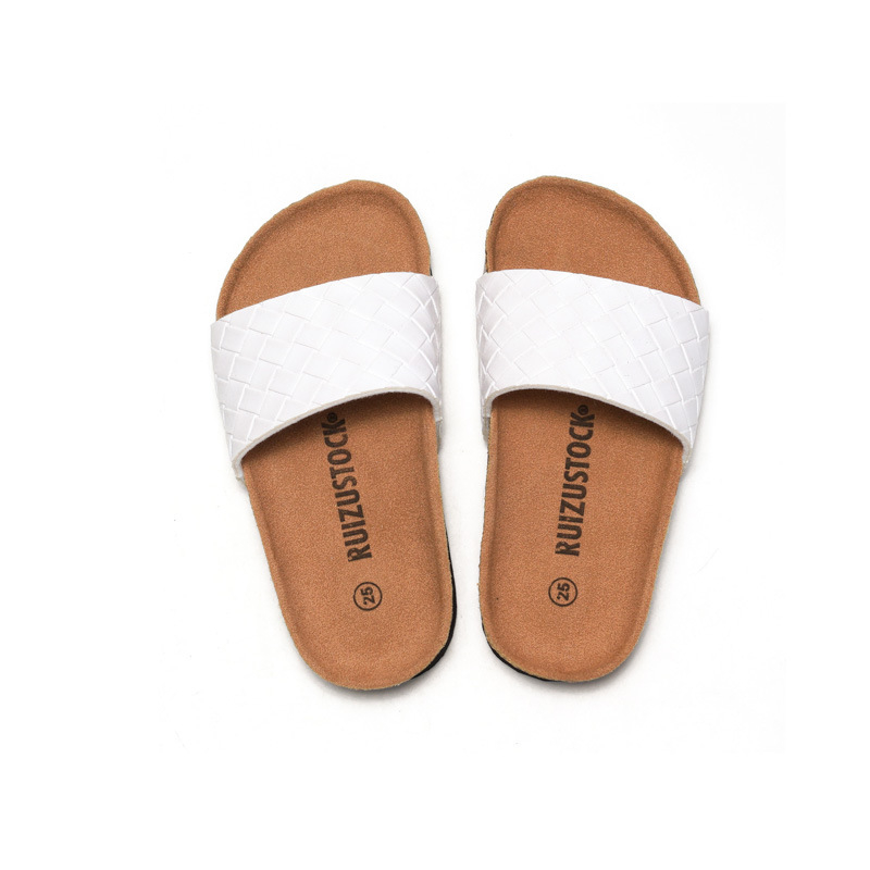 Dječje sandale od pluta za ljeto - Unisex, gornji dio PU, prugasti uzorak, gumena potplat, za dob 1-3 godine