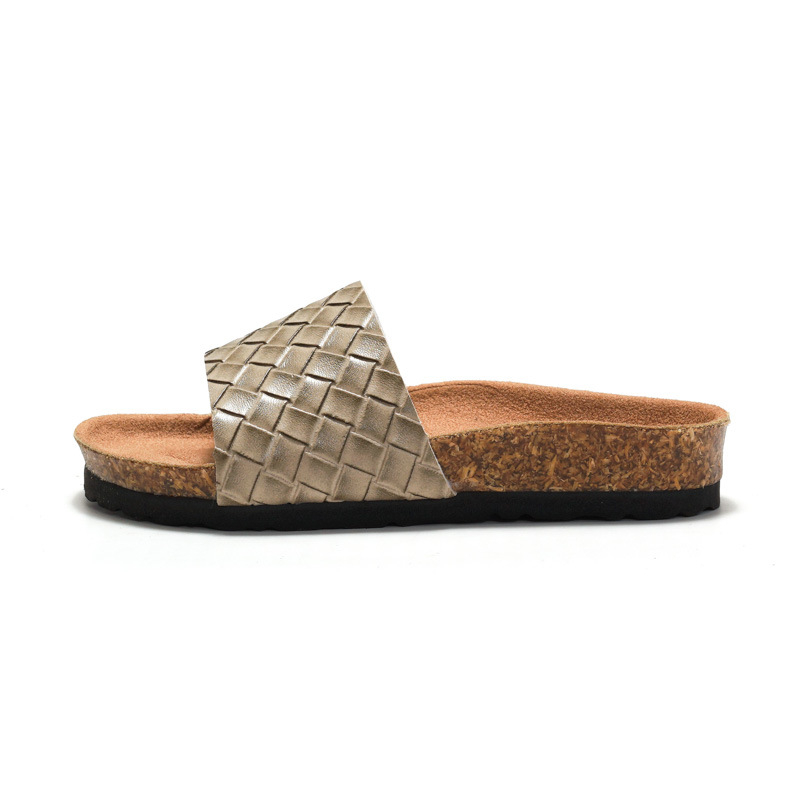 Dječje sandale od pluta za ljeto - Unisex, gornji dio PU, prugasti uzorak, gumena potplat, za dob 1-3 godine