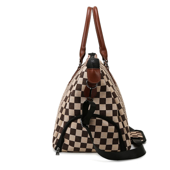 Putnička torba karirani uzorak, kapacitet 20–35L, Oxford tkanina, preko ramena, lagana i vodootporna