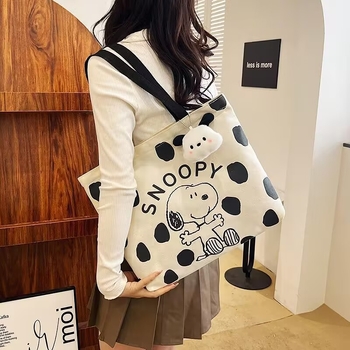 Platnena torba sa Snoopy otiskom, torba za preglede trudnica, velika kapaciteta
