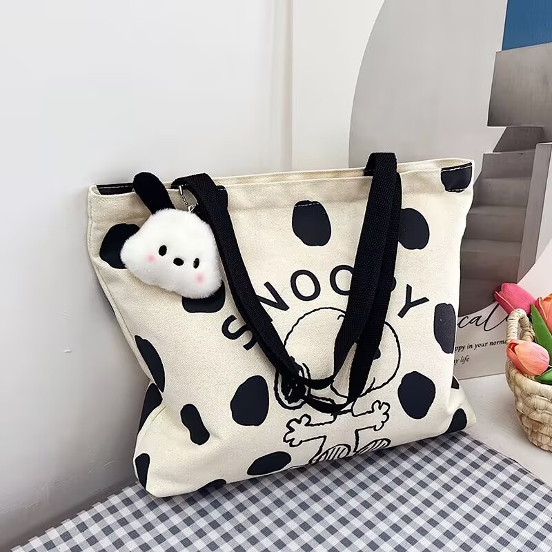 Platnena torba sa Snoopy otiskom, torba za preglede trudnica, velika kapaciteta