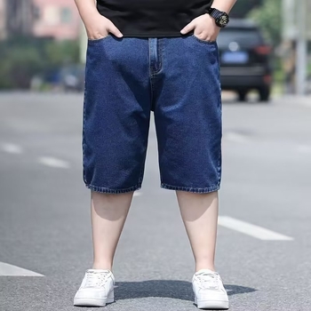 Ανδρικά τζιν σορτς - Πολυεστέρας, Ημιμήκος, 80% πολυεστέρας, Μικροελαστικότητα, Μινιμαλιστικό στυλ