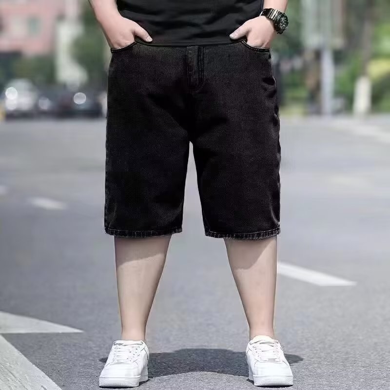 Ανδρικά τζιν σορτς - Πολυεστέρας, Ημιμήκος, 80% πολυεστέρας, Μικροελαστικότητα, Μινιμαλιστικό στυλ