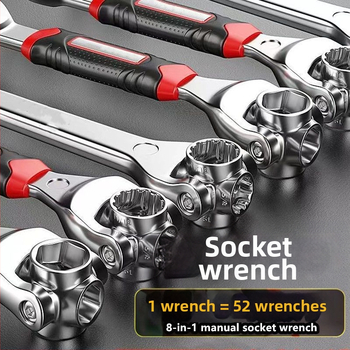 Hüvelykes kulcs – Többfunkciós autógumi javító eszköz forgófejjel, magas széntartalmú acél