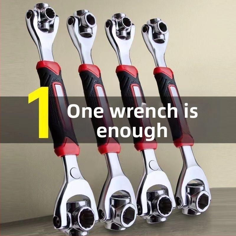 Zásuvkový kľúč – viacúčelový nástroj na opravu pneumatík auta s otáčajúcou sa hlavou, oceľ s vysokým obsahom uhlíka
