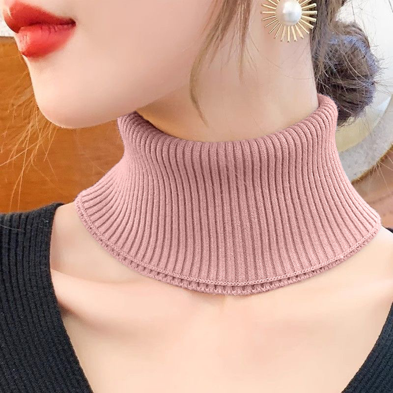 Ženski topli šal za vrat, debeli pleteni lažni ovratnik, warp-knitted poliester, zadržava toplinu, zima