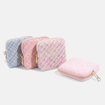 Meishang többrekeszes ékszer tároló táska kristályos karkötő rekeszekkel, vízálló Oxford anyag, cipzáras zárás, uniszex