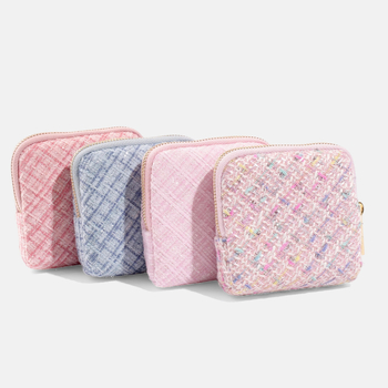 Meishang többrekeszes ékszer tároló táska kristályos karkötő rekeszekkel, vízálló Oxford anyag, cipzáras zárás, uniszex