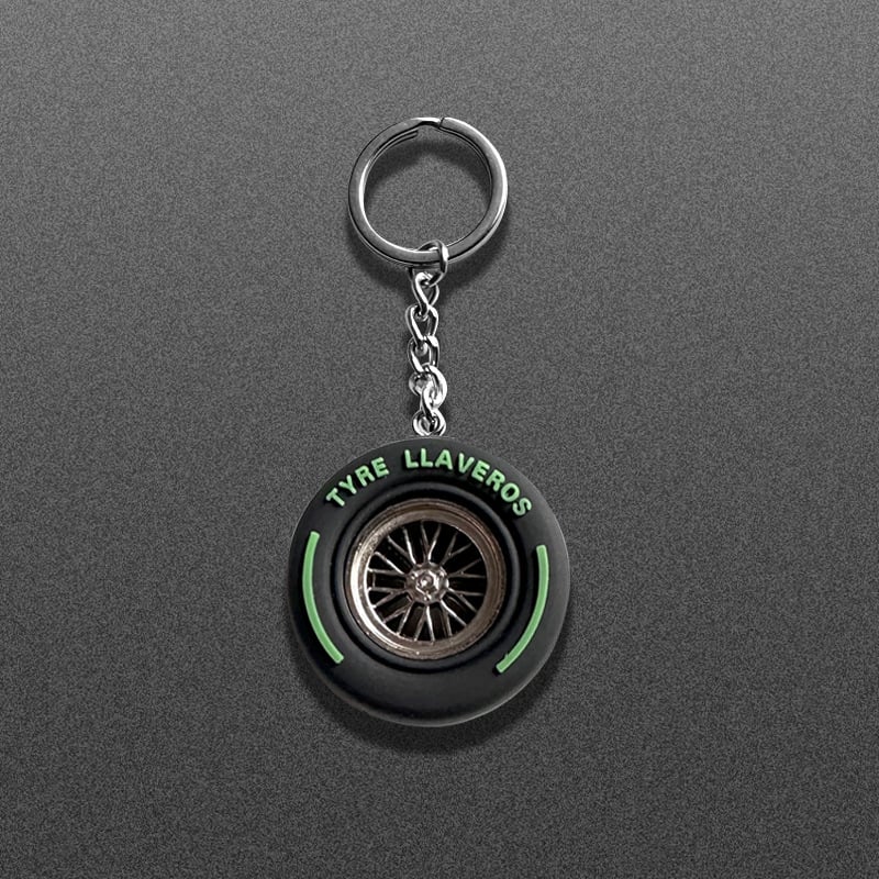 Ключодържател с форма на гума, мек каучук, модерен минималистичен автомобилен аксесоар (готов за подарък)