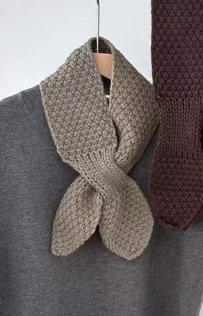 Плетена яка-шал - ръчно плетено, държи топло, полиестер, Зимна колекция 2025