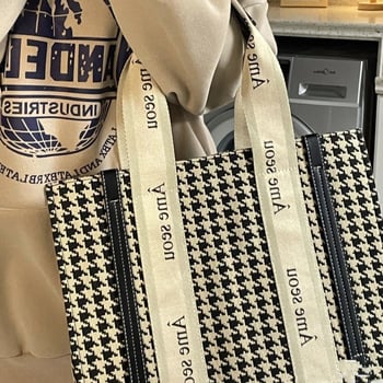 Platnena tote torba za žene, poslovni stil putovanja, vodoravni kvadratni oblik, zatvaranje zipom, unutarnja organizacija s džepom na zip, džep za telefon i dokumente