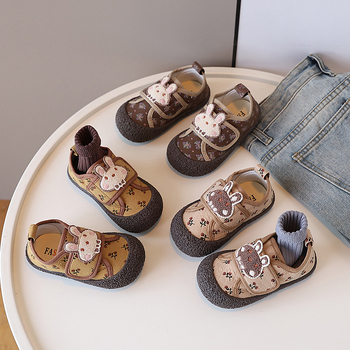 Dječje platnene tenisice s floralnim uzorkom, niski profil, Velcro kopča, korejski stil za školu, pamučna uložak