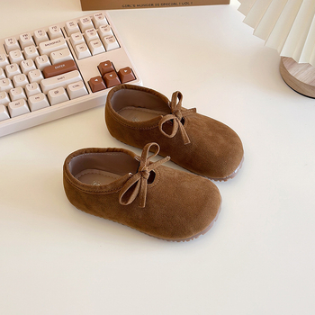 Djevojčice loafers u korejskom stilu, retro dizajn; gornji PU, đon od gume, Velcro zatvaranje, prozračne, protuklizne