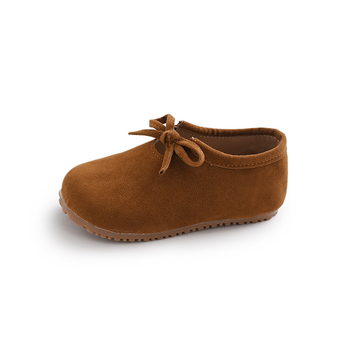 Djevojčice loafers u korejskom stilu, retro dizajn; gornji PU, đon od gume, Velcro zatvaranje, prozračne, protuklizne