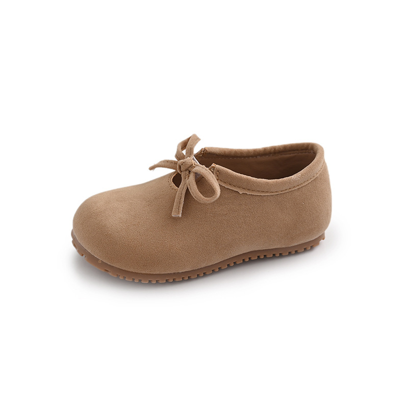 Djevojčice loafers u korejskom stilu, retro dizajn; gornji PU, đon od gume, Velcro zatvaranje, prozračne, protuklizne
