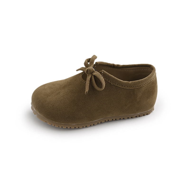 Djevojčice loafers u korejskom stilu, retro dizajn; gornji PU, đon od gume, Velcro zatvaranje, prozračne, protuklizne