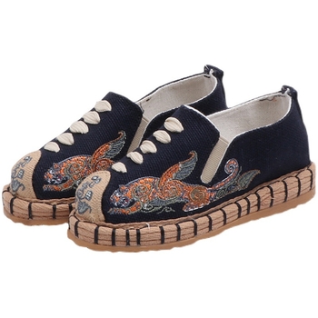 Pantofi din pânză pentru copii, cu profil redus, fără șireturi, respirabili, brodați și cu imprimeu animat