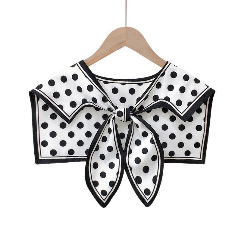 Лек шал с възел, принтирана имитация на коприна, декоративен шал за яка