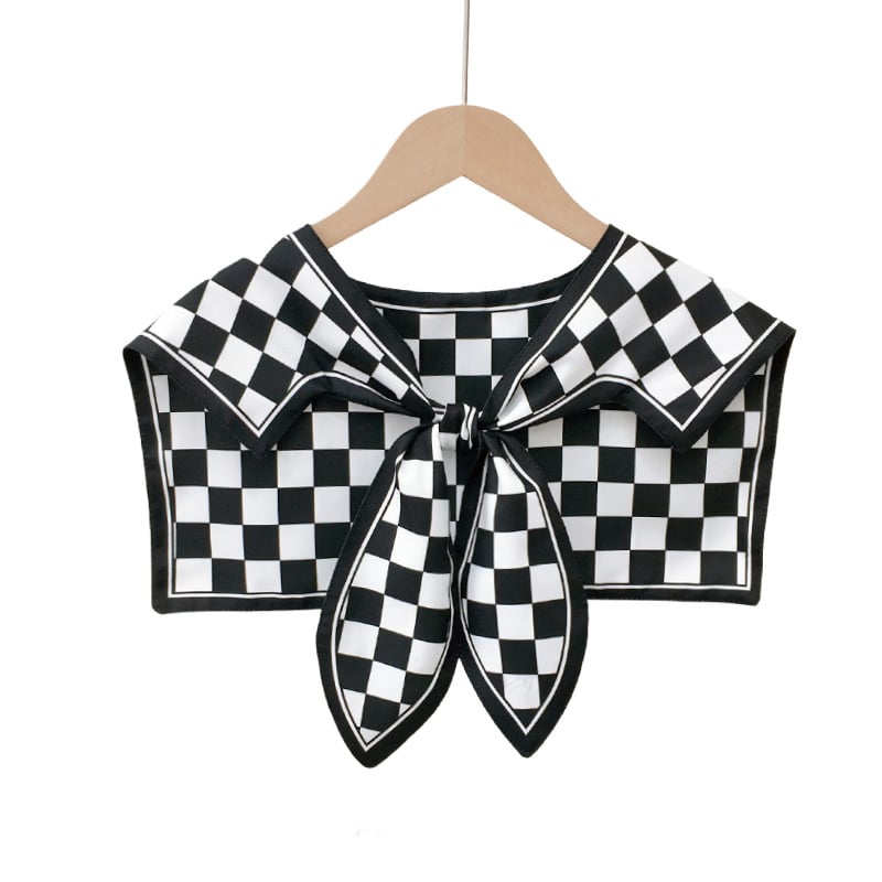 Лек шал с възел, принтирана имитация на коприна, декоративен шал за яка