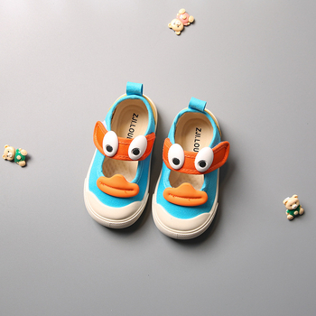 Dječje unutarnje platnene tenisice – Cartoon motiv, Velcro kopčanje, Prozračna guma, Niska visina