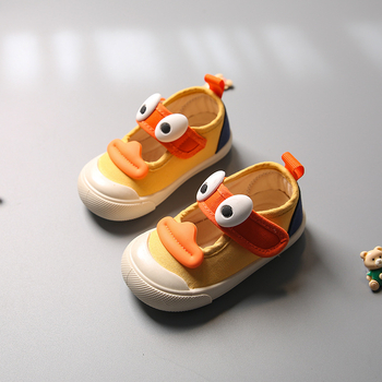Dječje unutarnje platnene tenisice – Cartoon motiv, Velcro kopčanje, Prozračna guma, Niska visina
