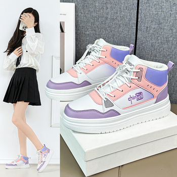 Παιδικά Υψηλά Καμβά Αθλητικά Παπούτσια, Unisex, Ultra-fiber Δέρμα Πάνω, Καουτσούκ Σόλα, Με Κορδόνια