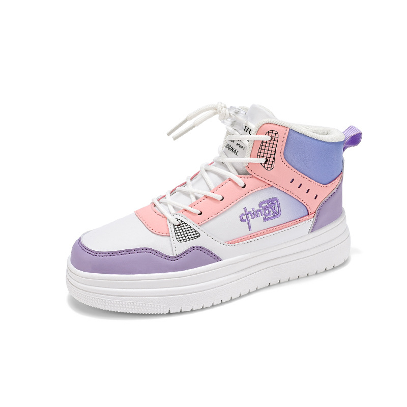 Παιδικά Υψηλά Καμβά Αθλητικά Παπούτσια, Unisex, Ultra-fiber Δέρμα Πάνω, Καουτσούκ Σόλα, Με Κορδόνια