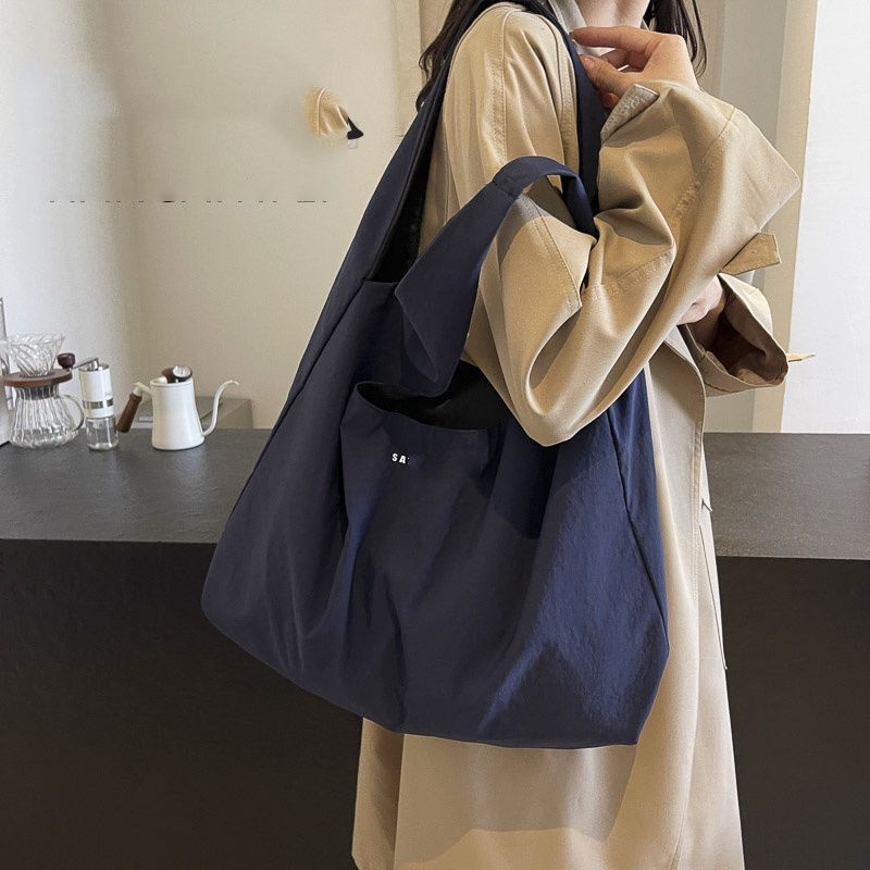 Мини Tote чанта, унисекс, полиестер с оксфордова подплата, корейски стил, пролет 2024